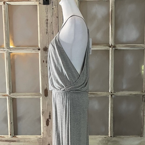 LA Made Drapped T-Back Maxi gray size small - Picture 5 of 7
